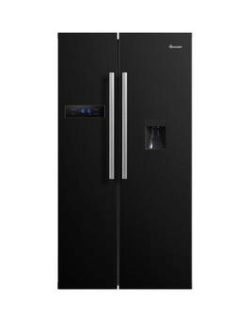Swan Sr70110B 90Cm American-Style Double Door Fridge Freezer With Water Dispenser - Next Day Delivery - Black